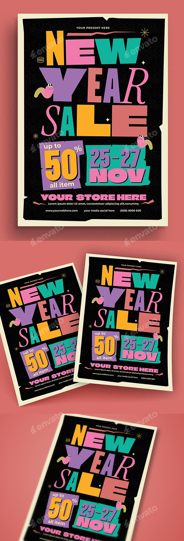 New Year Sale Flyer Template