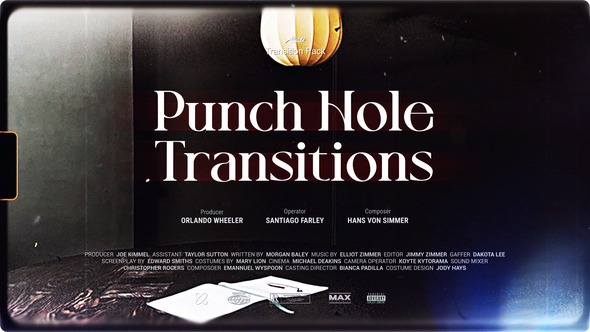 Punch Hole Transitions Elements template preview