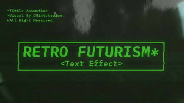 Text Effect Retro Futurism Titles template preview