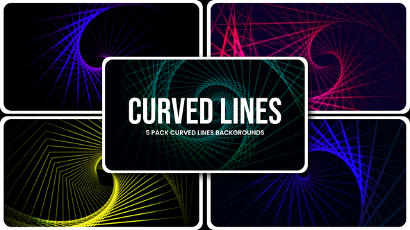 Curved Lines Backgrounds After Effect Template Elements template preview