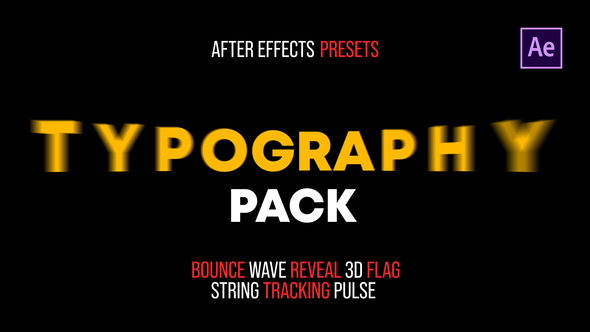 Typography Pack Video Displays template preview