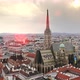 Aerial View Wien City in Drone Flight Shot Beautiful Sights of Capital Austria Vienna Holly Stephen - VideoHive Item for Sale