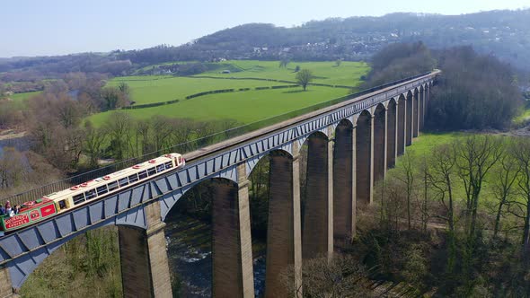 A stunning Viaduct, bridge on in the beautiful Welsh location of Pontcysyllte Aqueduct and the famou alt
