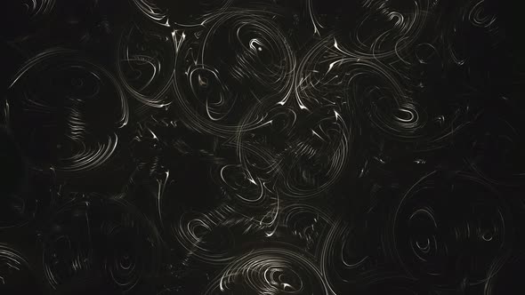 White Abstract Circles On Dark Background