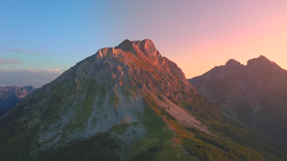 Amazing Landscape Sunset in Komovi Mountains Montenegro alt