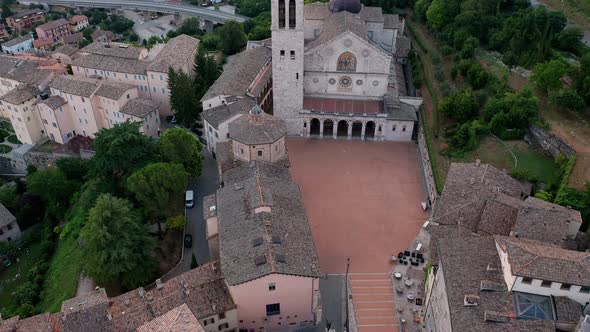 An aerial view of Spoleto