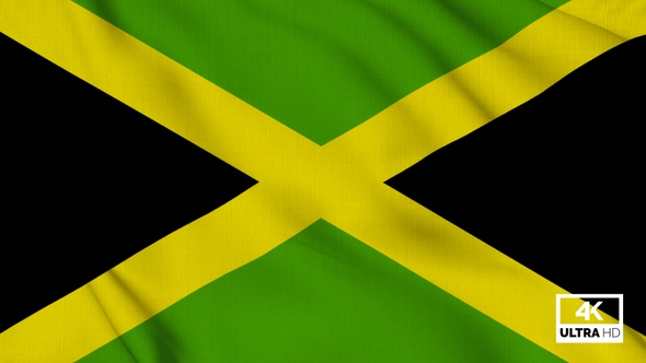 Jamaica Flag Waving Slowly Looped alt