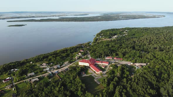 Nature on the Amur River in Russia alt