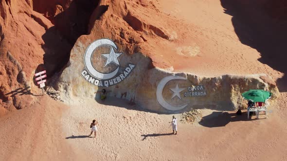 Desert landscape of Brazilian Northeast Beach at Ceara state alt
