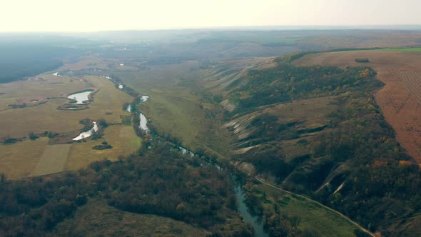 Aerial Drone Shooting of the Historical Dvurechansky National Park in the Kharkov Region, Ukraine alt
