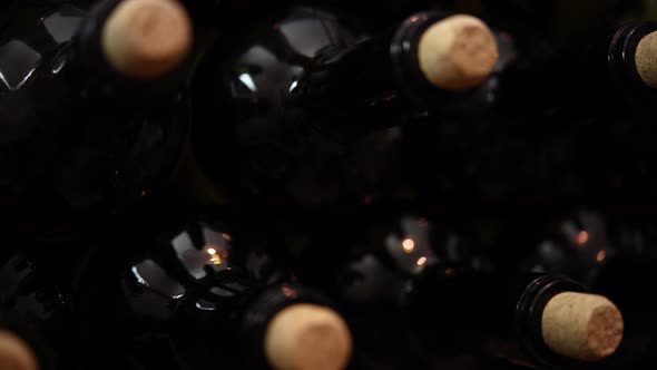 Wine Bottles Dolly Shot