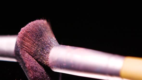 Colour Paint Concept, Make Up Brush with Powder Slow Motion alt