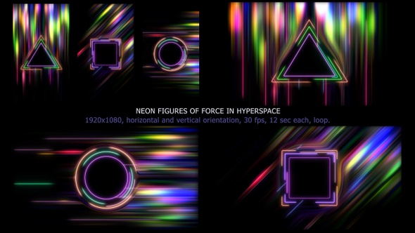 Neon Figures Of Force In Hyperspace