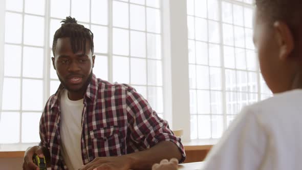 Father and son at home alt