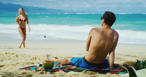 Friends Enjoying Beach Day alt
