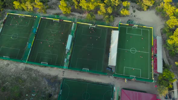 Aerial View of Football Fields
