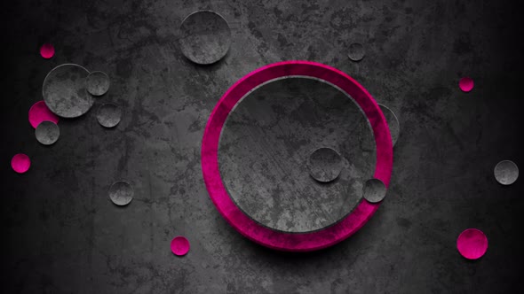 Grunge Black And Purple Circles