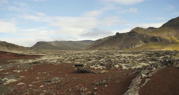 Volcanic Landscape in Iceland Near Ljosufjoll Volcano alt