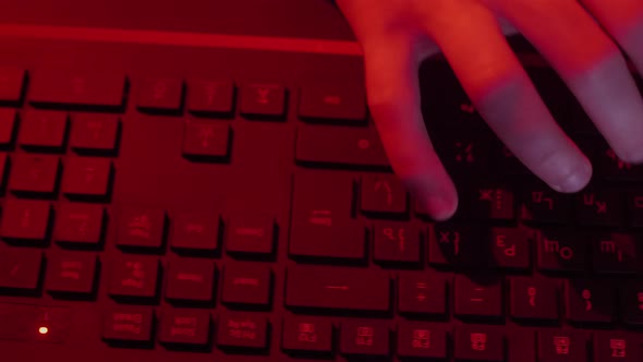 The Programmer's Hands Quickly Type on the Keyboard Coding Programmingdeveloping Inputing alt