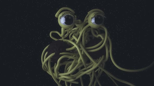 Flying Spaghetti Monster FSM - Pastafarianism 4K alt