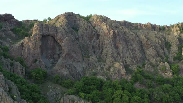 Aerial View On Volcanic Mountain In Madzharovo alt