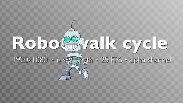 Robot Character Walk Cycle