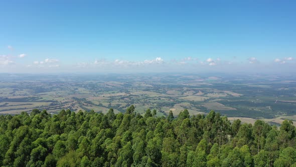 Rural landscape aerial view. Nature scenery alt
