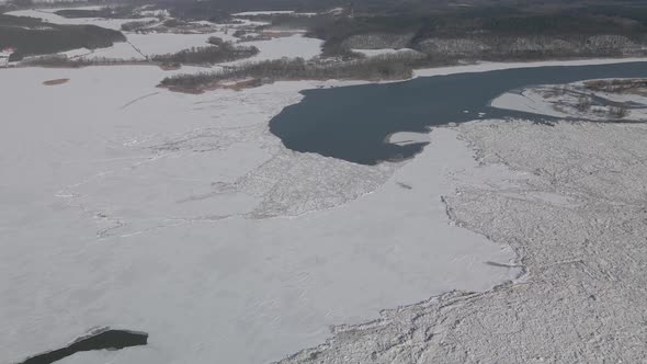 Aerial Frozen River 11