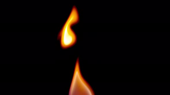 Small Flame In Alpha Slow Motion