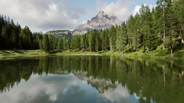 Lake Antorno the Dolomites Mountains Italy