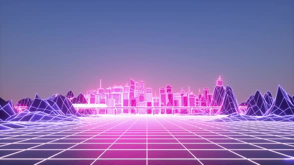 Futuristic Digital Smart City Animation alt