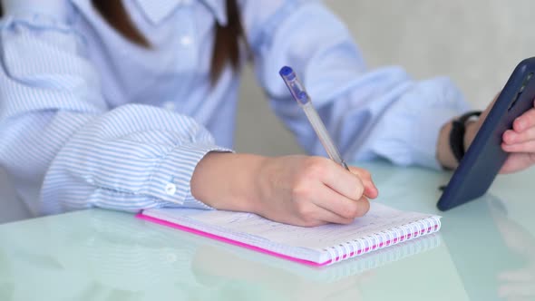 Young Girl Learn By Tablet at Home