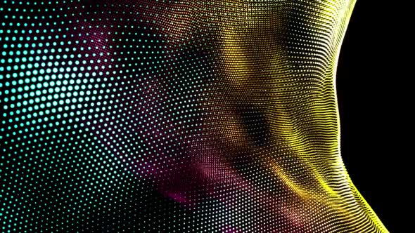 Spiral Surface with Wavy Lines of Shining Dots alt