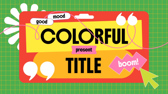 Colorful Typography Intro Openers template preview
