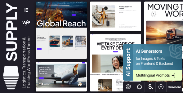 Supply - Logistics, Transportation & Trucking WordPress Theme