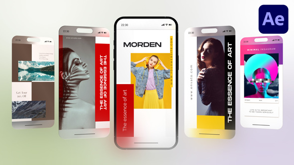 Instagram 02 Video Displays template preview
