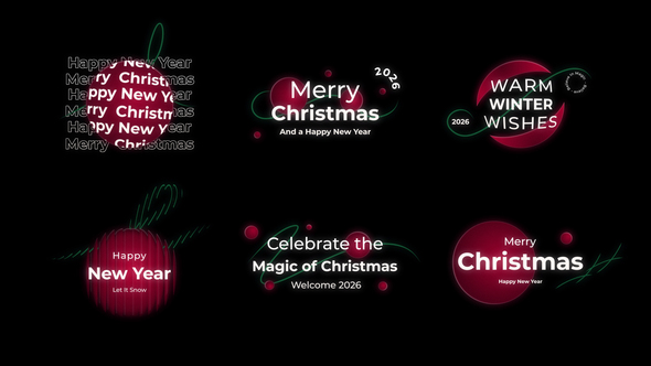 Christmas & New Year Titles Titles template preview