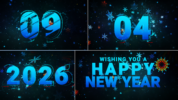Happy New Year Countdown 2026 // Countdown 2026 Openers template preview