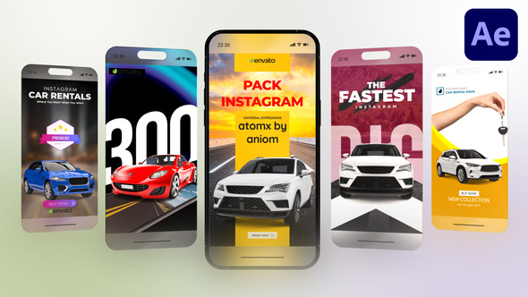 Instagram - Car Rental 02 Video Displays template preview
