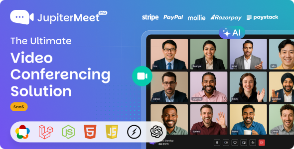 JupiterMeet Pro - White Label Video Conference with AI & SaaS