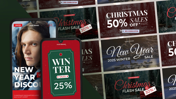 Winter Sale Titles template preview