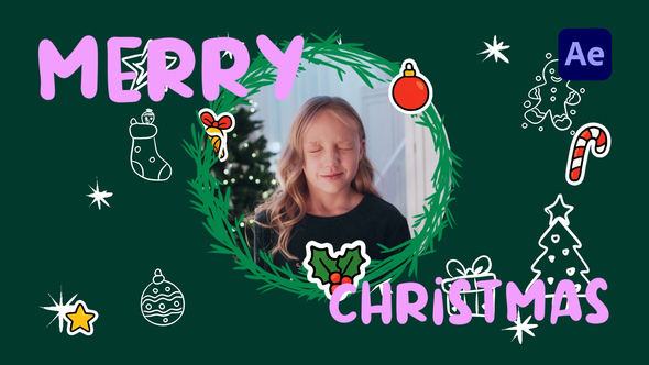 Cute Holiday Christmas Intro Openers template preview