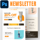 Skincare Solutions Email Newsletter PSD Template 