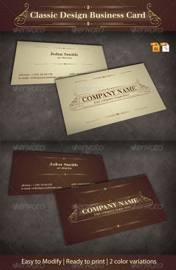 Classic Design Business Card - Creative Business Cards