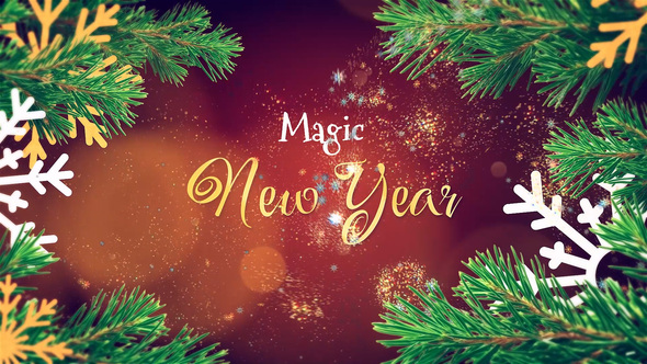 Magic New Year Titles template preview