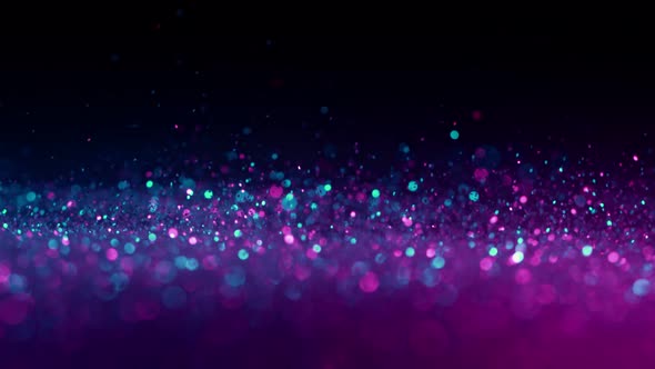 Super Slow Motion Shot of Neon Glitter Background at 1000Fps alt