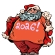 Santa Claus in a 2026 Tshirt 
