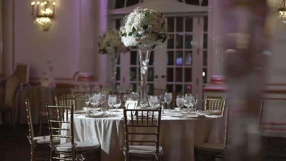 Beautiful Wedding Decor in Restaurant