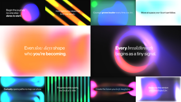 Ambient Text Intro Titles template preview