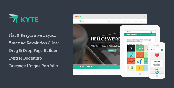 Download Kyte - Flat Onepage Responsive WordPress Theme nulled version